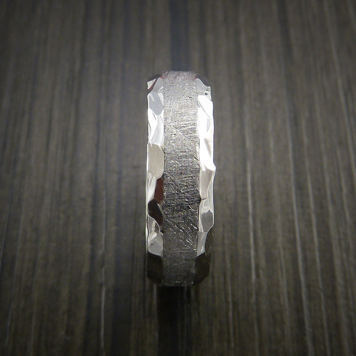 Maverick XVII - Gibeon Meteorite in Inconel Wedding Men's Wedding Ring - view 3 - Nura Lab
