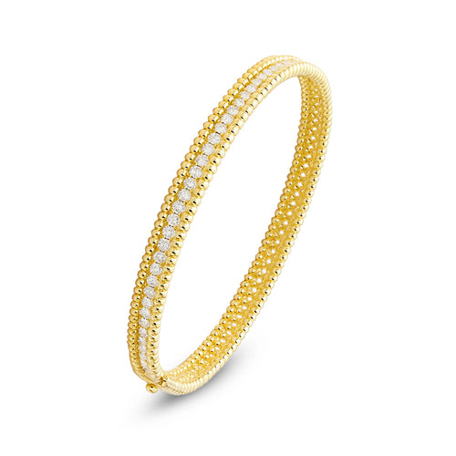 Éclat Beaded Moissanite Bangle by Nura Lab