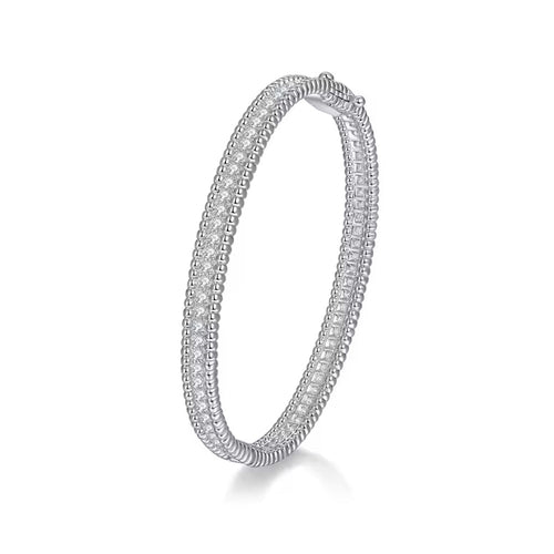 Éclat Beaded Moissanite Bangle by Nura Lab