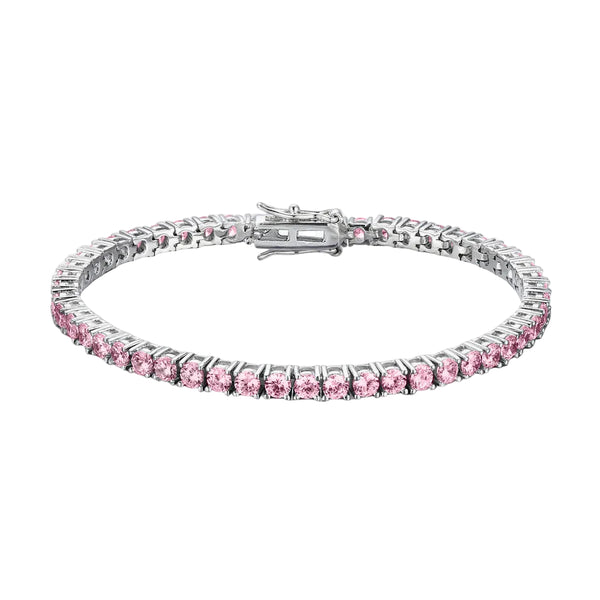 Rosavelle - Pink Moissanite Tennis Bracelet