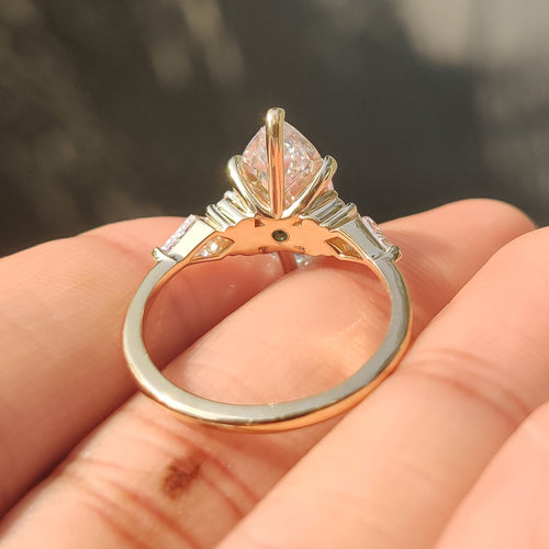 Leonora Grace - Marquise Diamond Ring in Muse Style