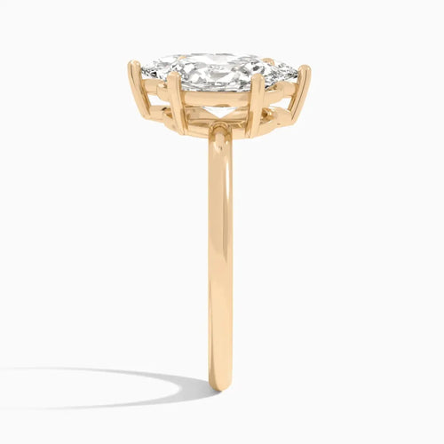 Josie - Oval and Marquise Toi et Moi Lab Grown Diamond Engagement Ring Raphana Jewellery