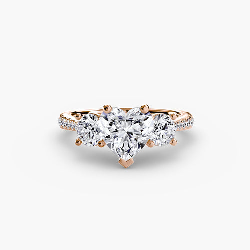 Three-Stone with Pavé Band.