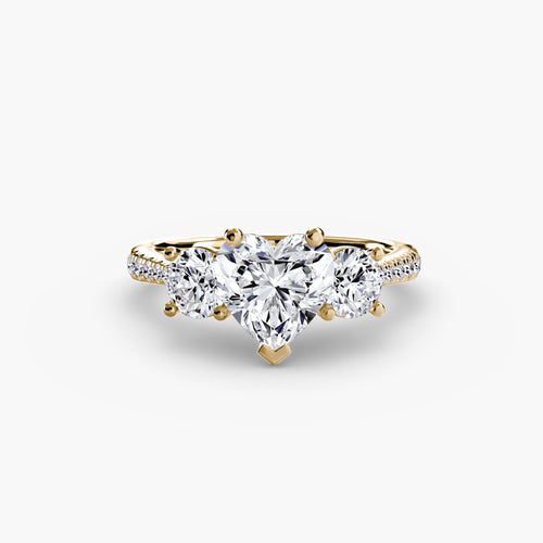 Three-Stone with Pavé Band.