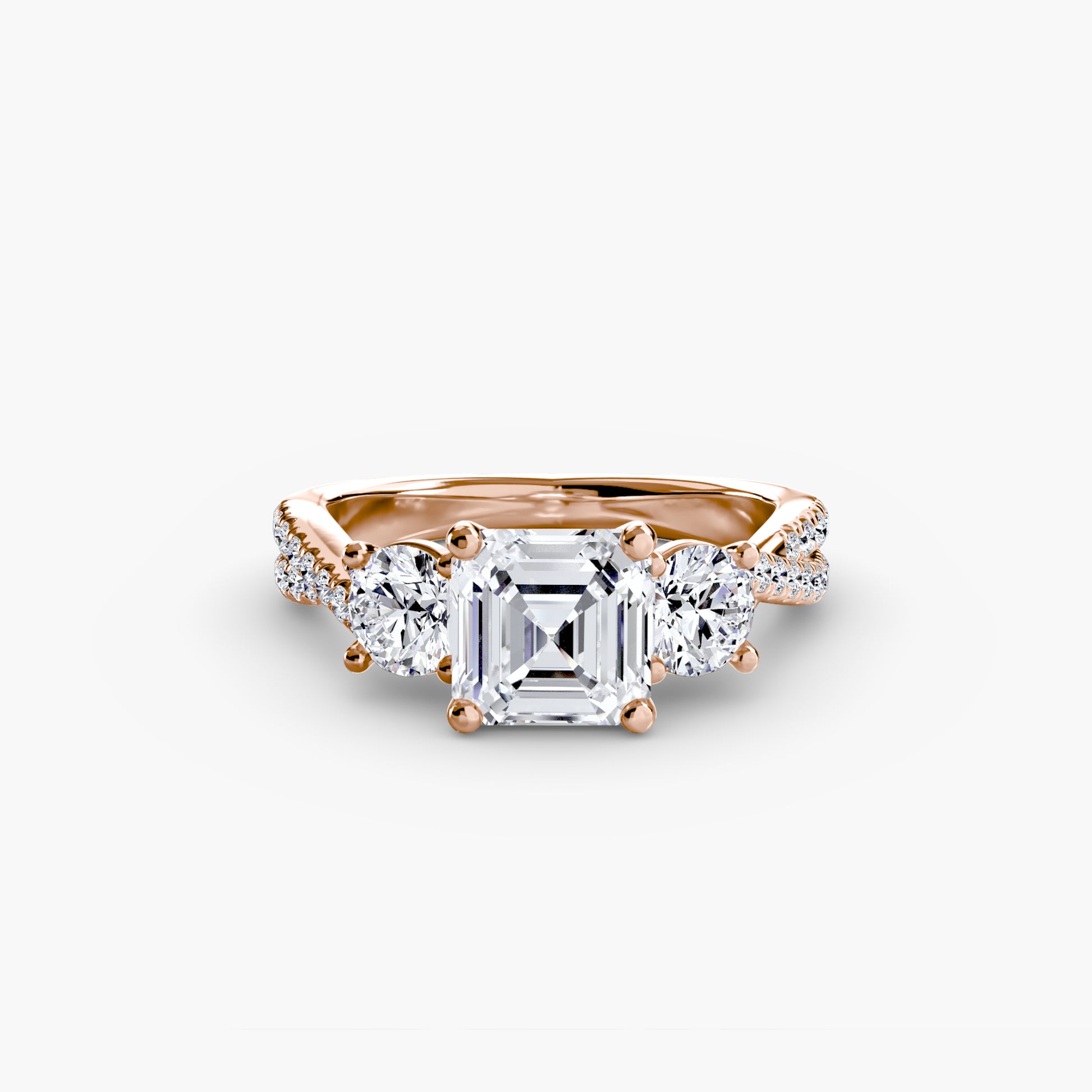 Three-Stone with Pavé Band 2.