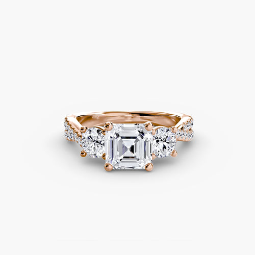 Three-Stone with Pavé Band 2.