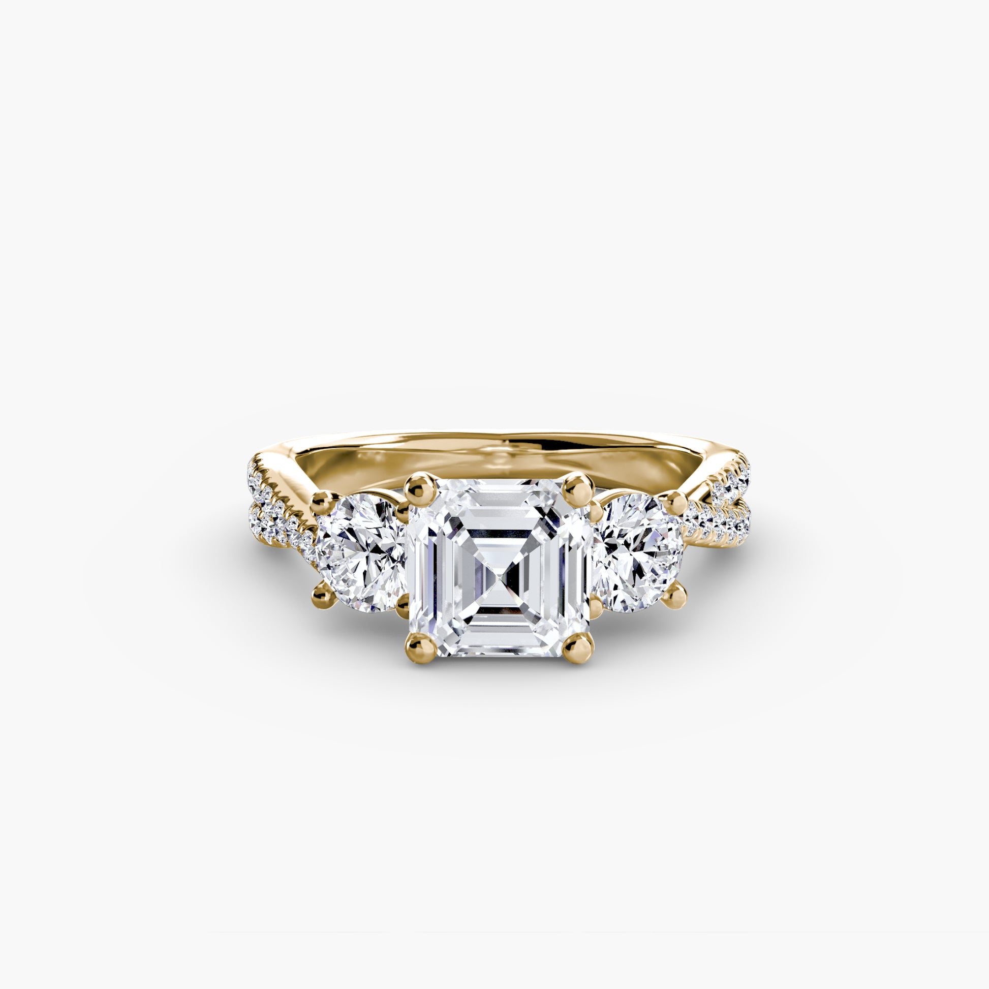 Three-Stone with Pavé Band 2.
