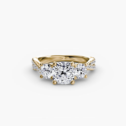 Three-Stone with Pavé Band 2.