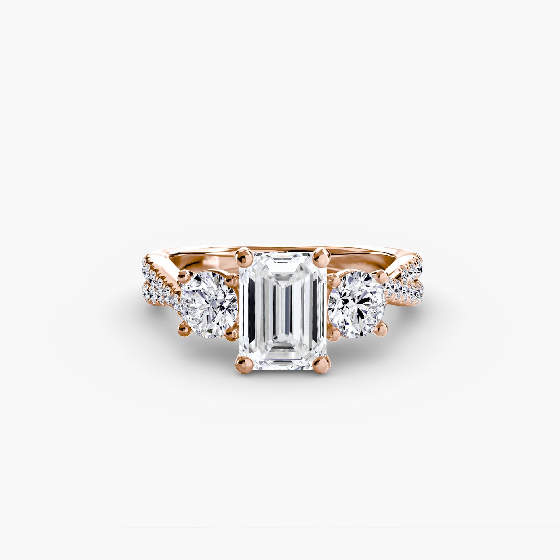 Three-Stone with Pavé Band 2.