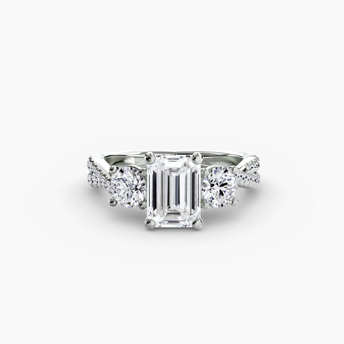 Three-Stone with Pavé Band 2.