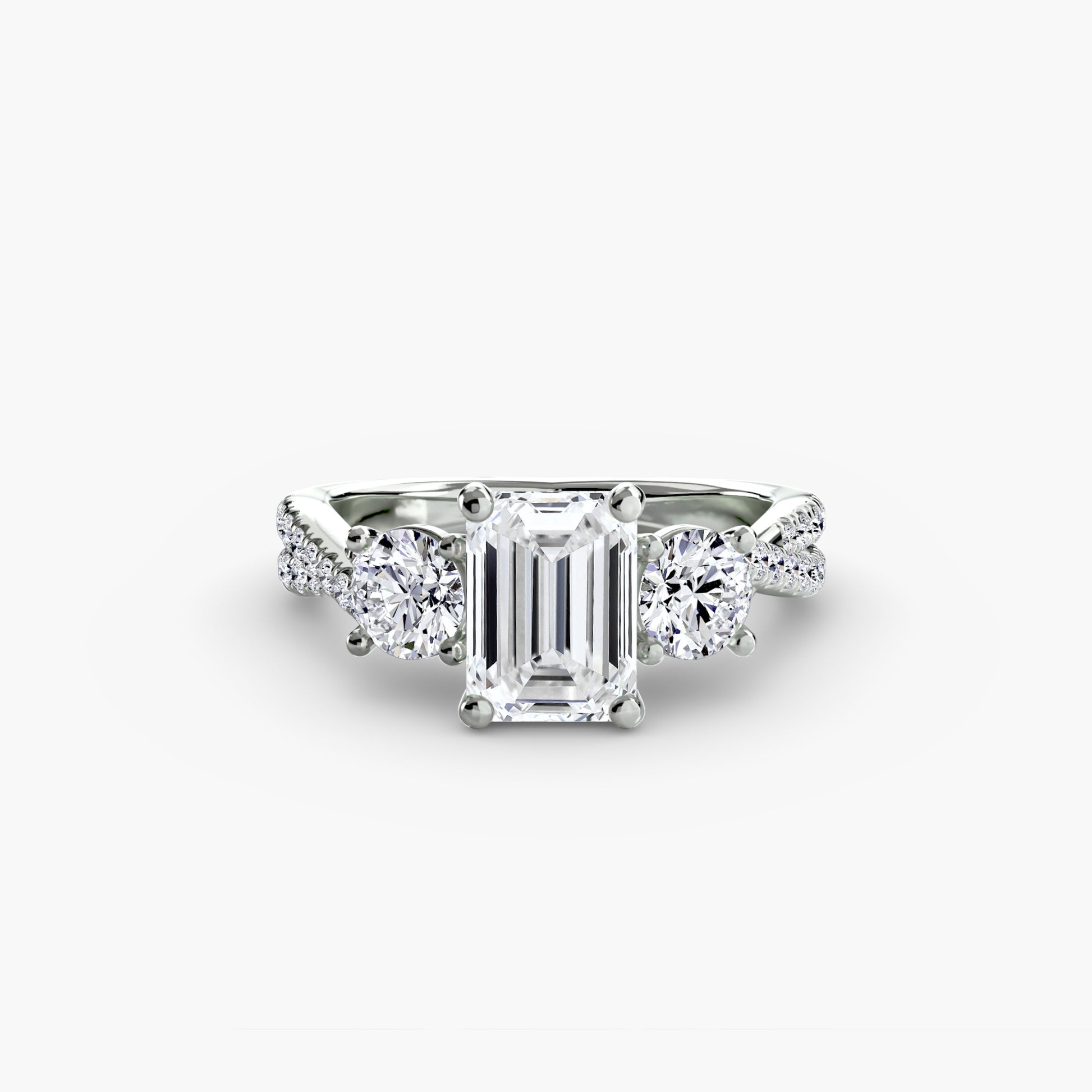 Three-Stone with Pavé Band 2.