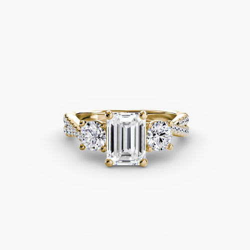 Three-Stone with Pavé Band 2.