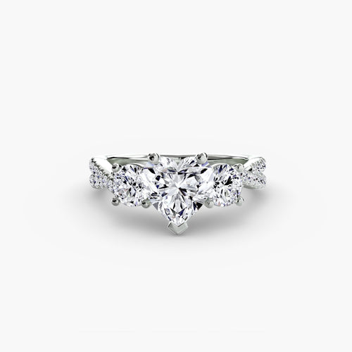 Three-Stone with Pavé Band 2.