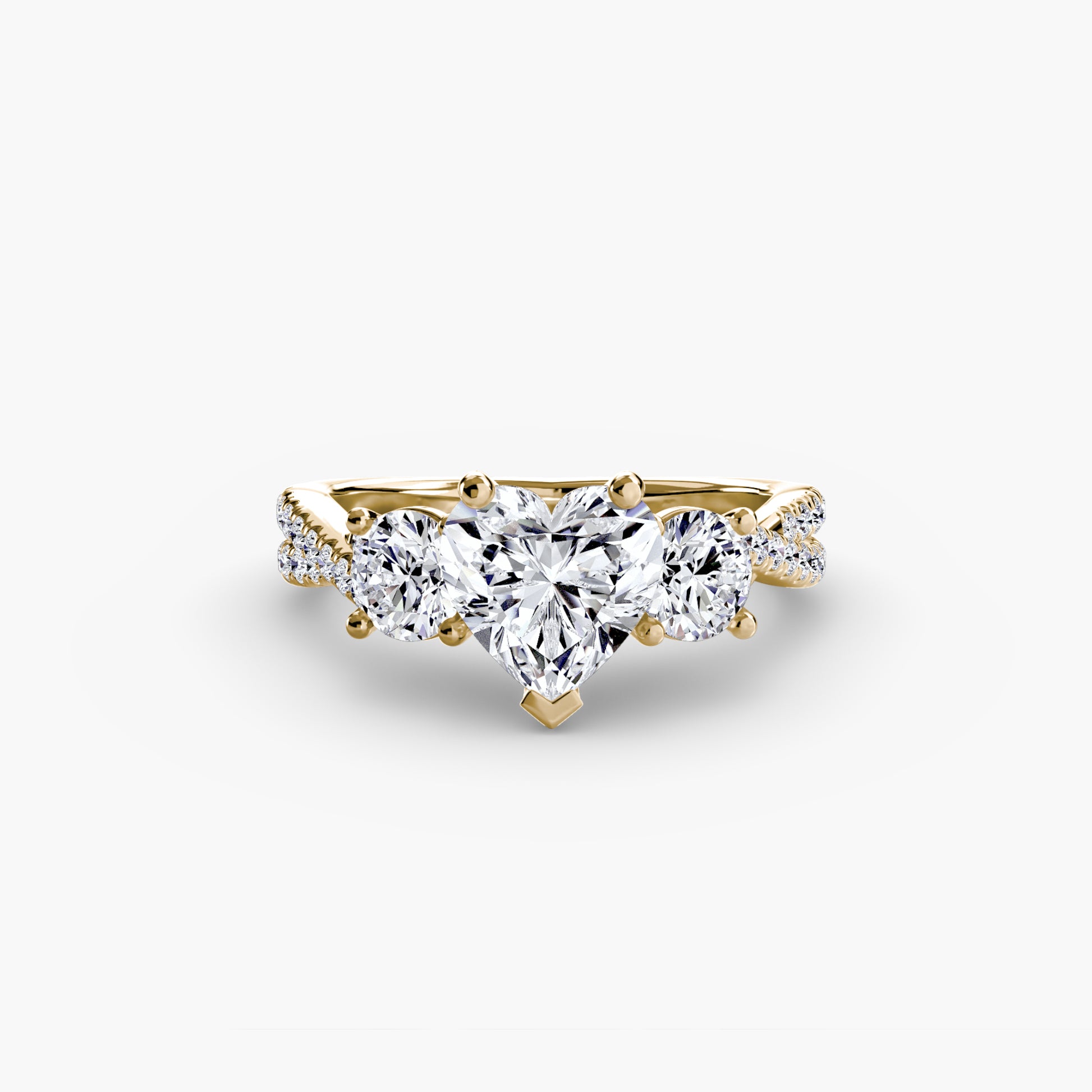 Three-Stone with Pavé Band 2.