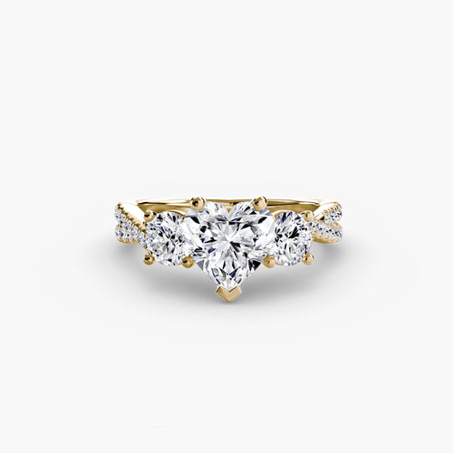 Three-Stone with Pavé Band 2.