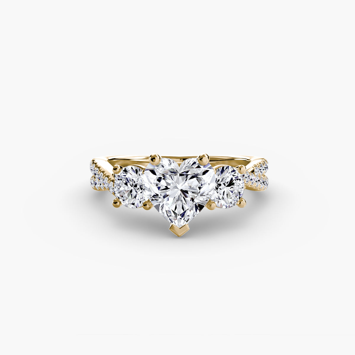 Three-Stone with Pavé Band 2.