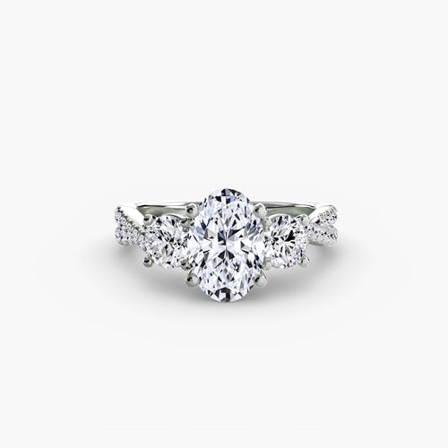 Three-Stone with Pavé Band 2.