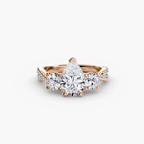 Three-Stone with Pavé Band 2.
