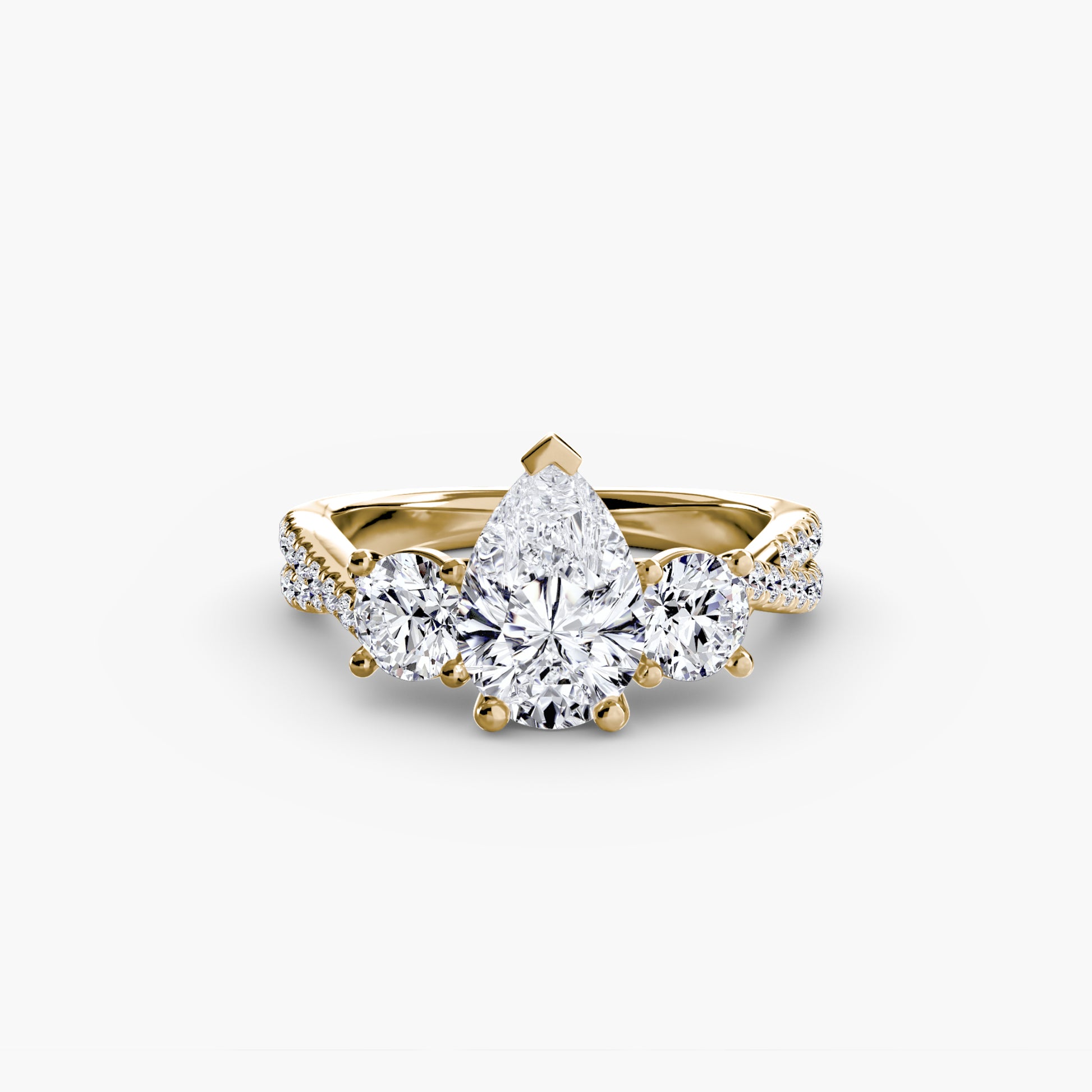 Three-Stone with Pavé Band 2.