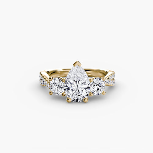Three-Stone with Pavé Band 2.