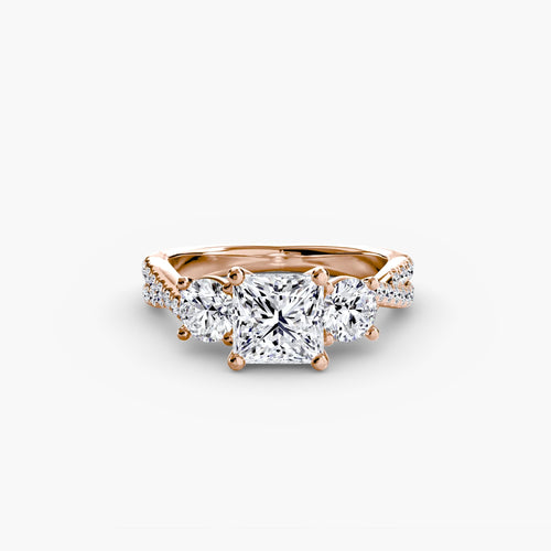 Three-Stone with Pavé Band 2.
