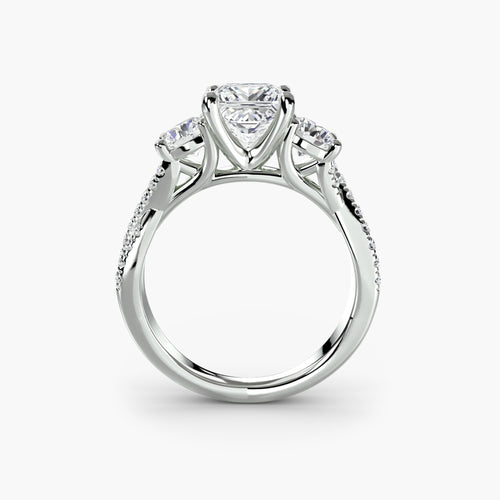 Three-Stone with Pavé Band 2.