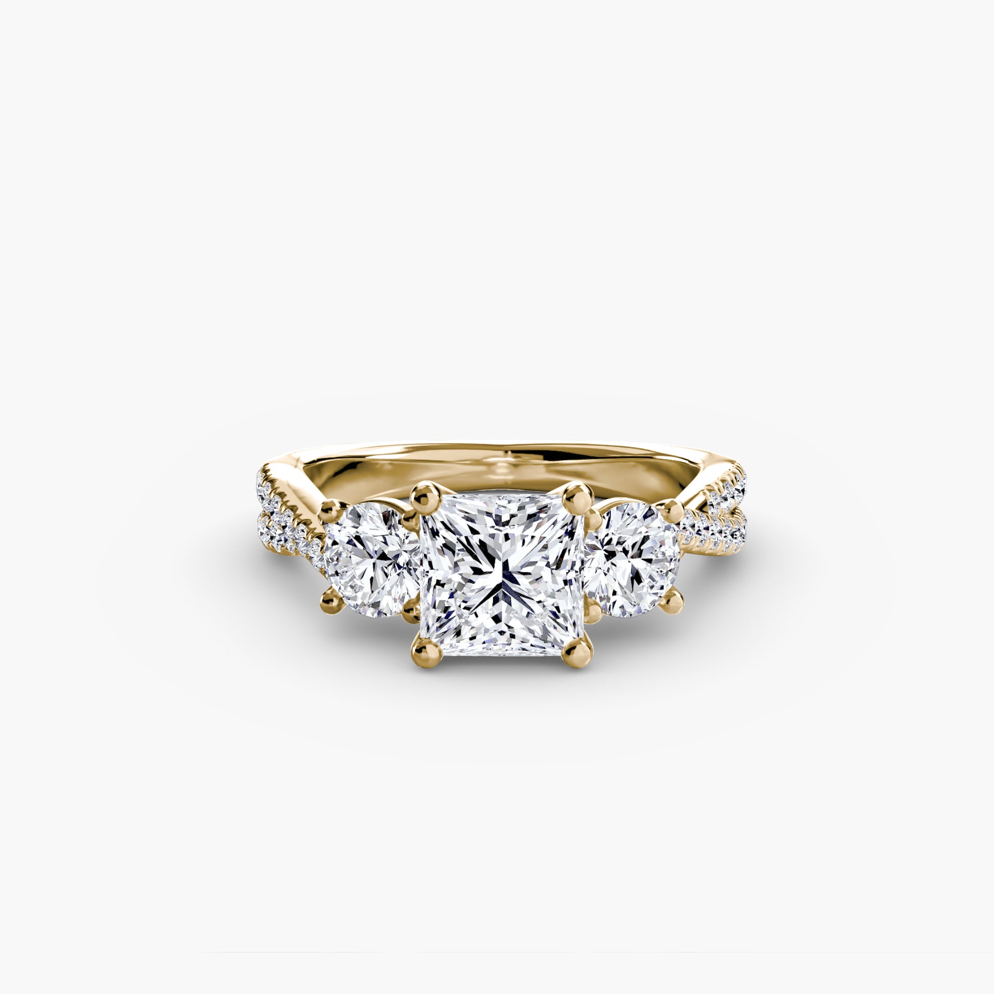 Three-Stone with Pavé Band 2.