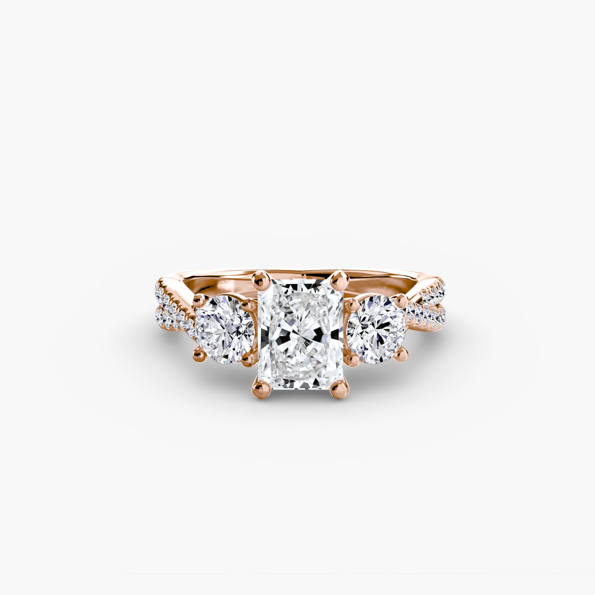 Three-Stone with Pavé Band 2.