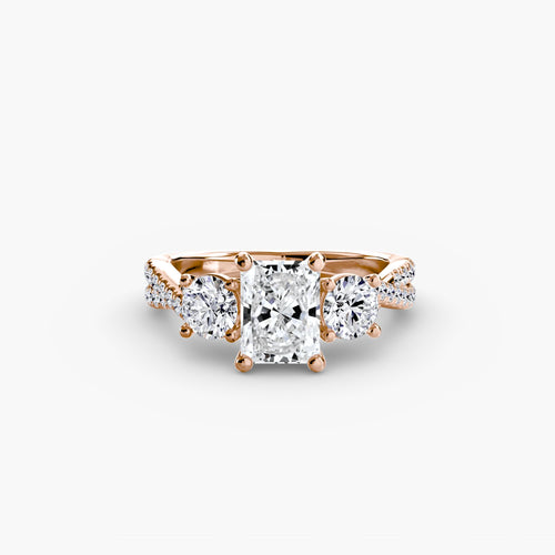 Three-Stone with Pavé Band 2.
