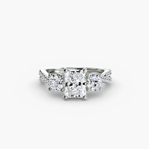 Three-Stone with Pavé Band 2.