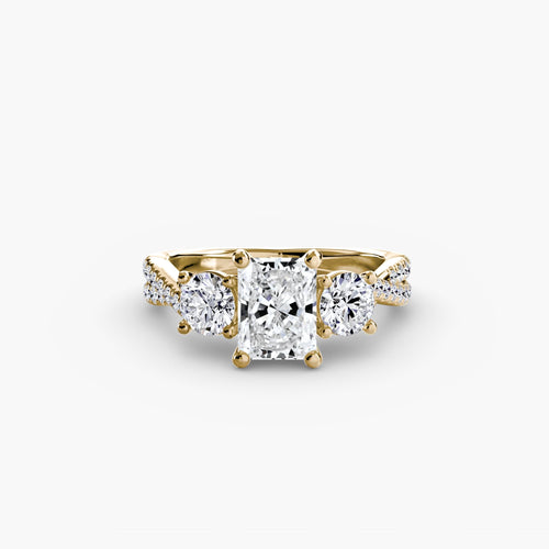 Three-Stone with Pavé Band 2.