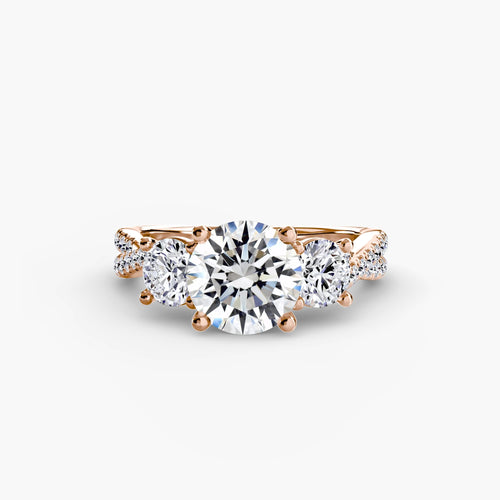 Three-Stone with Pavé Band 2.