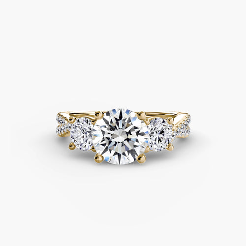 Three-Stone with Pavé Band 2.