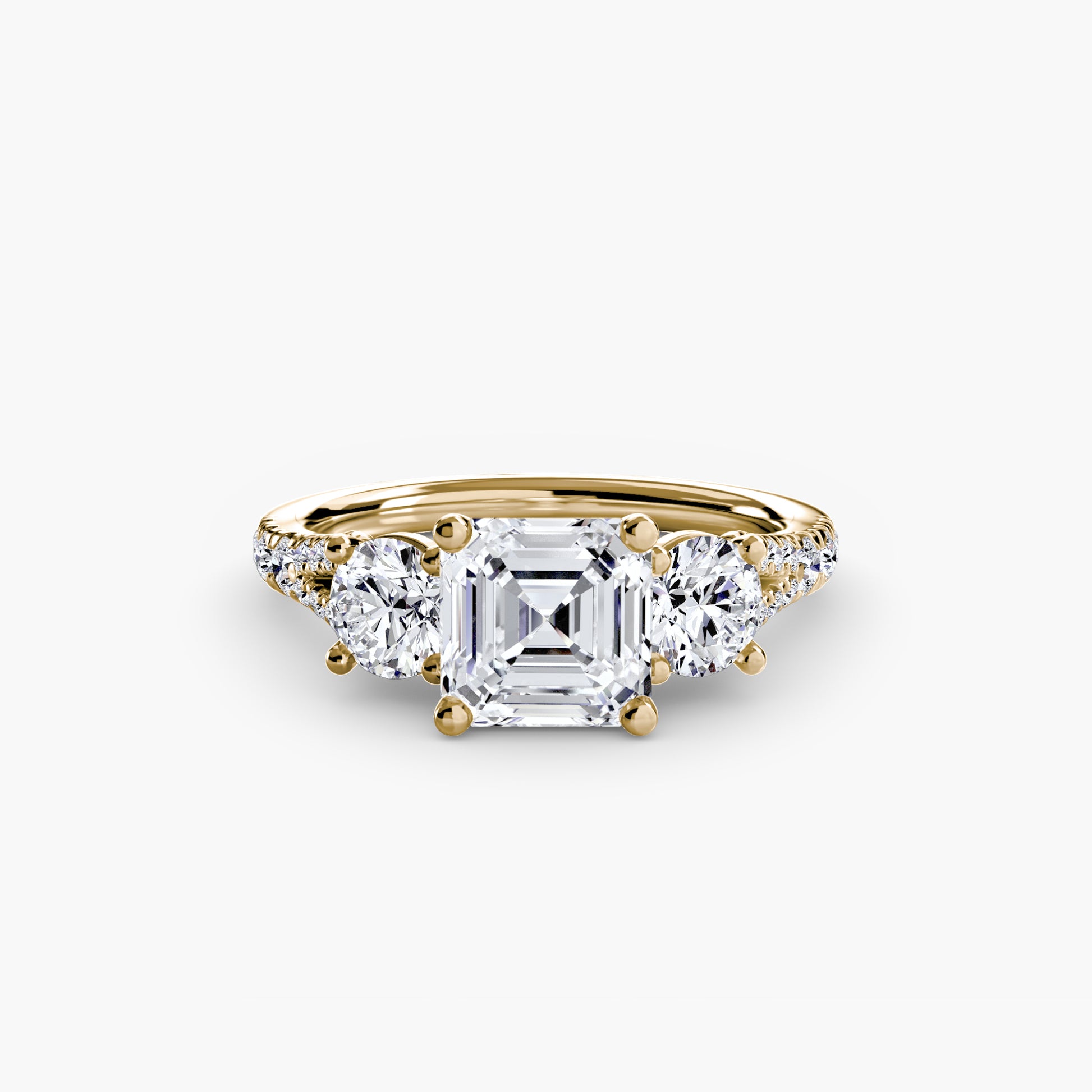 Three-Stone with Pavé Band 3.