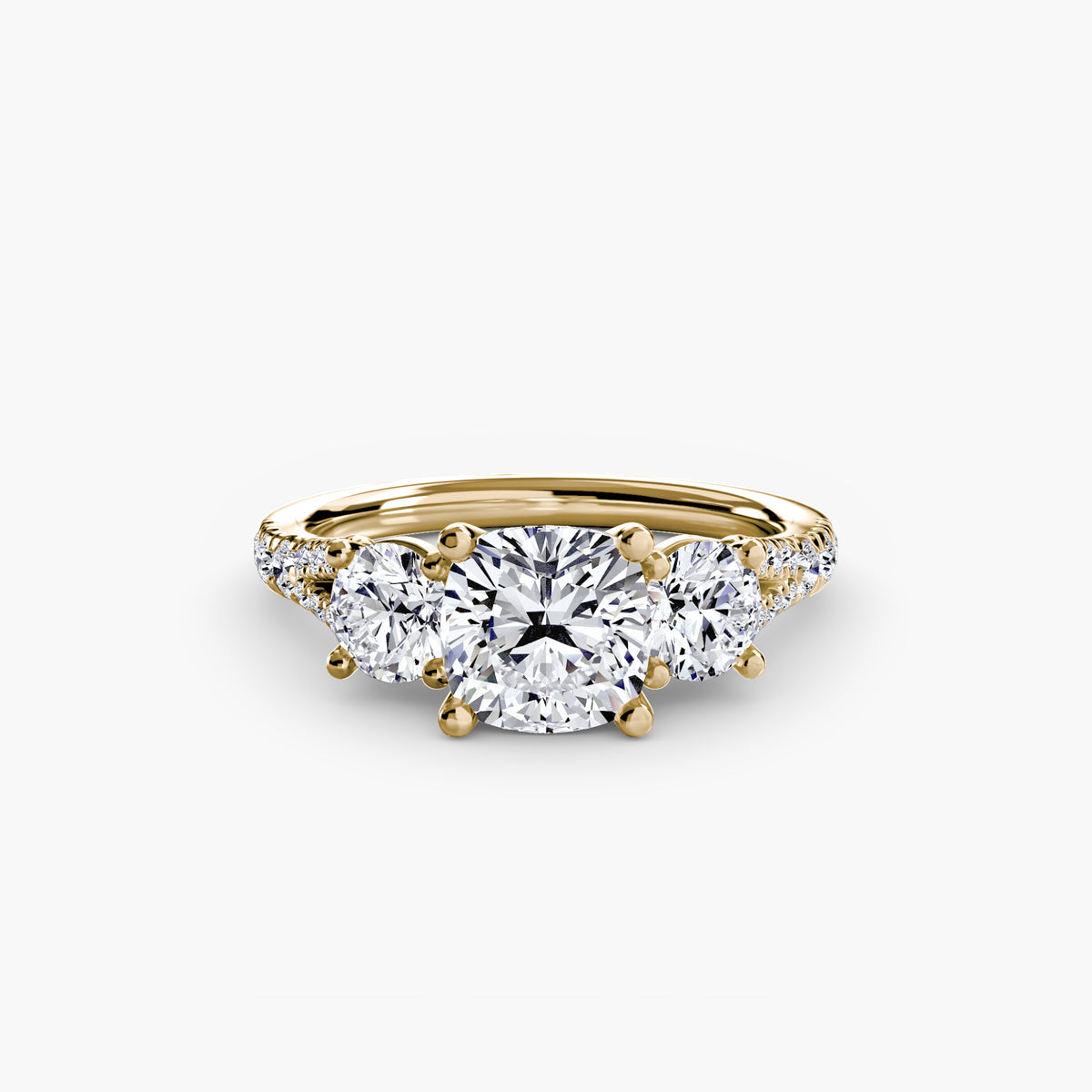 Three-Stone with Pavé Band 3.