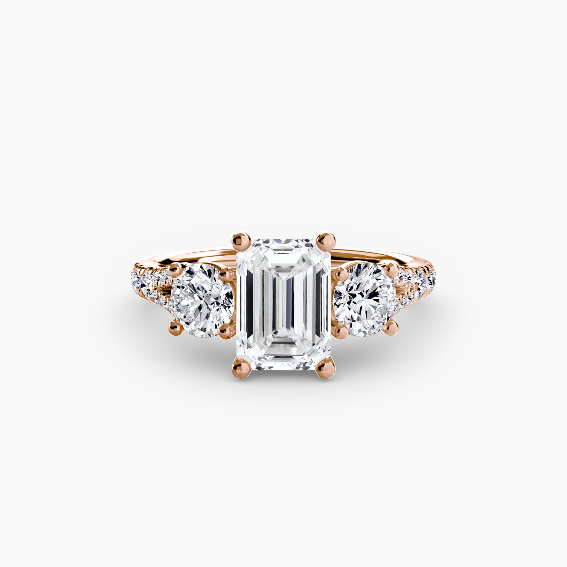 Three-Stone with Pavé Band 3.