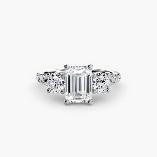 Three-Stone with Pavé Band 3.