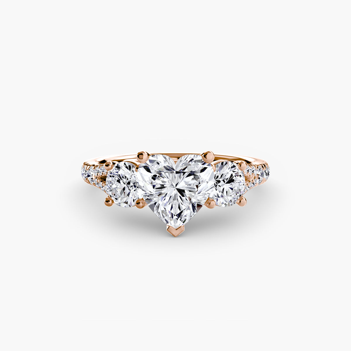 Three-Stone with Pavé Band 3.