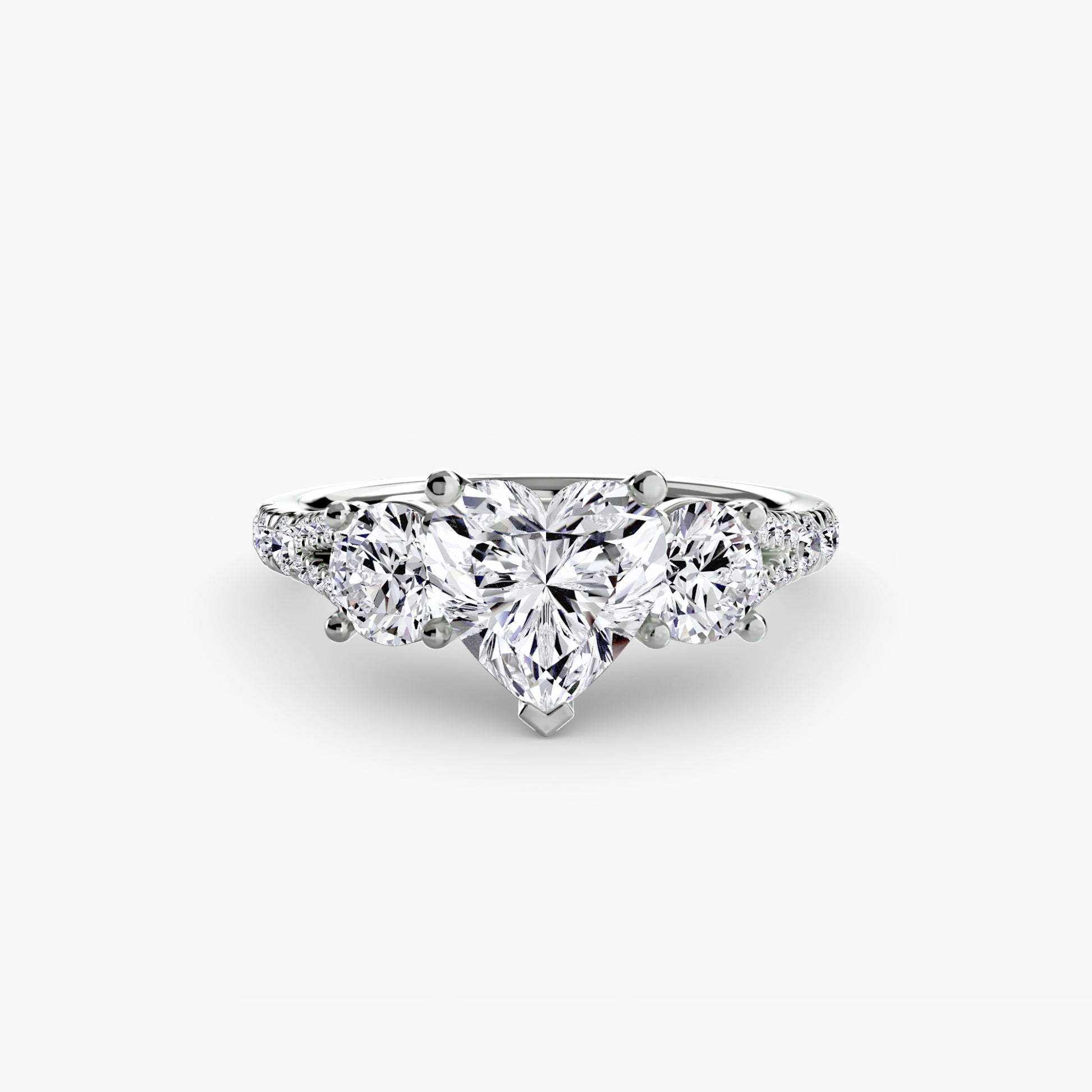 Three-Stone with Pavé Band 3.