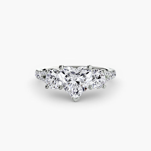 Three-Stone with Pavé Band 3.