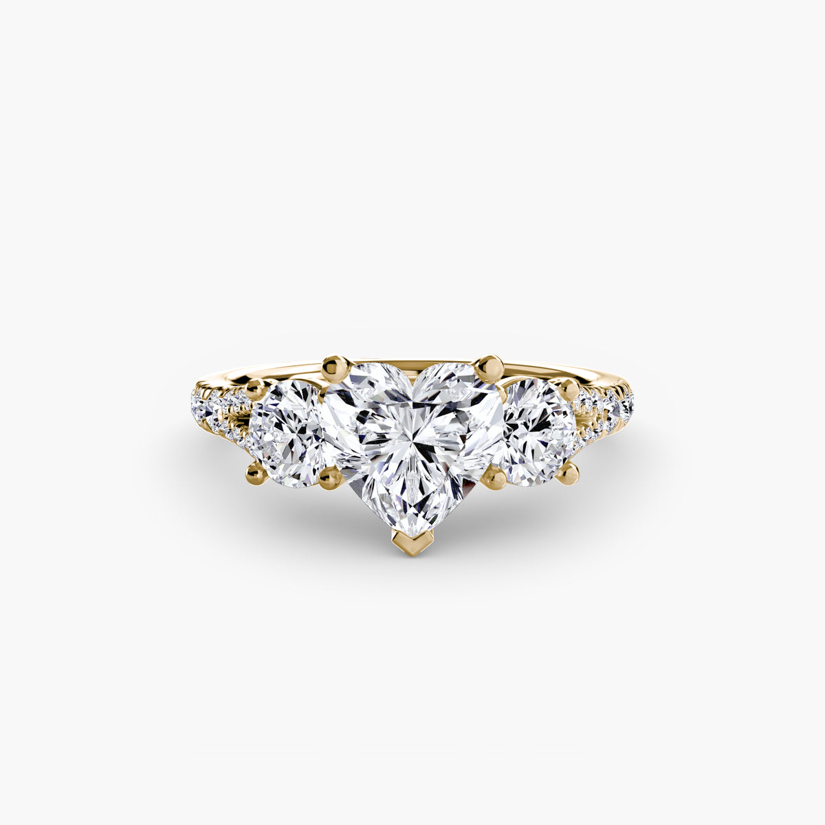 Three-Stone with Pavé Band 3.