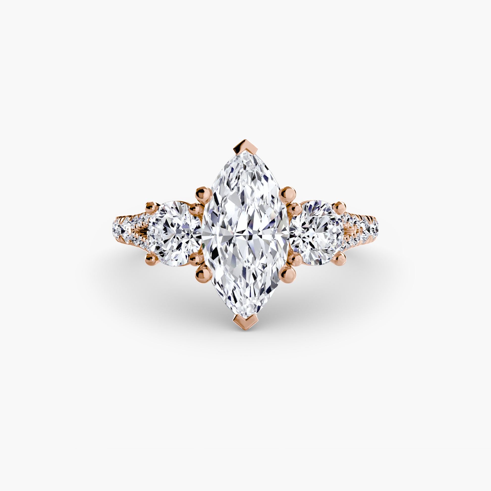 Three-Stone with Pavé Band 3.