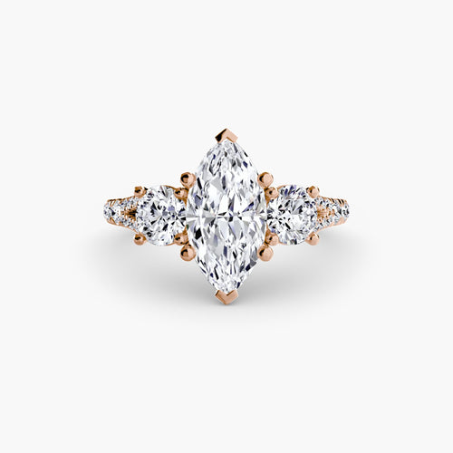 Three-Stone with Pavé Band 3.