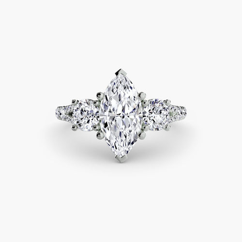 Three-Stone with Pavé Band 3.