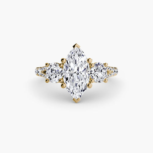 Three-Stone with Pavé Band 3.