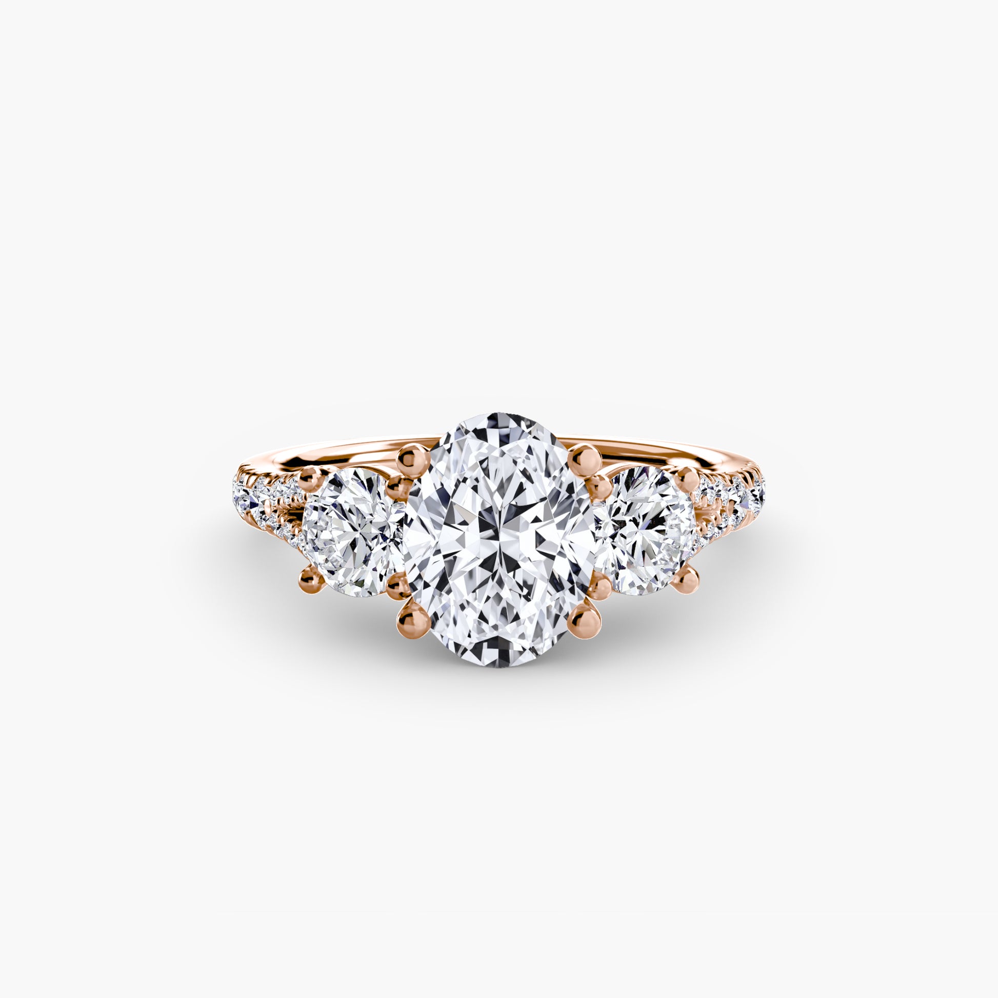 Three-Stone with Pavé Band 3.