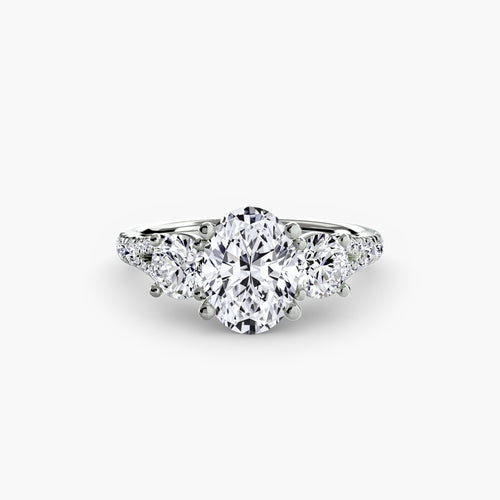 Three-Stone with Pavé Band 3.