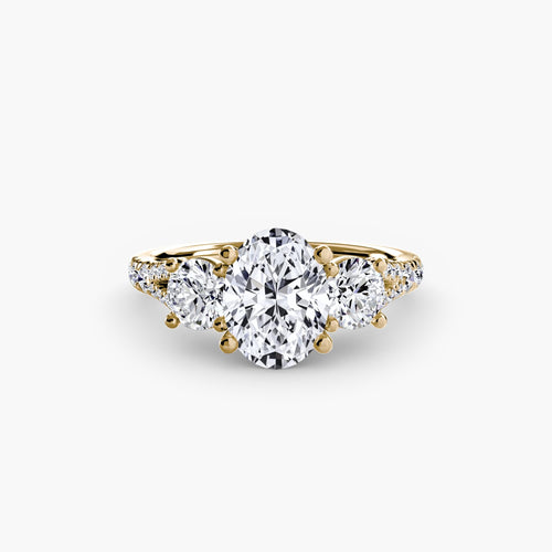 Three-Stone with Pavé Band 3.
