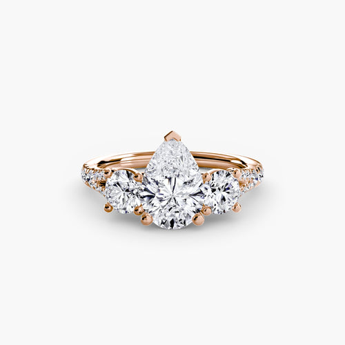 Three-Stone with Pavé Band 3.