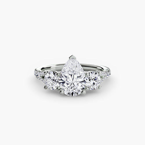 Three-Stone with Pavé Band 3.